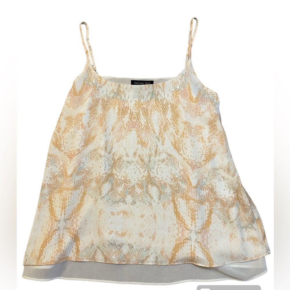 Rachel Zoe Snakeskin Print Double Layered Cami